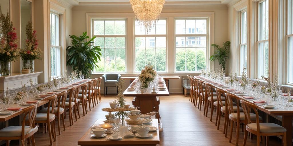 Elegant private event setup at Coral & Crumpets